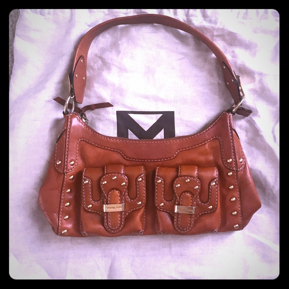 Michael Kors cognac hobo bag
